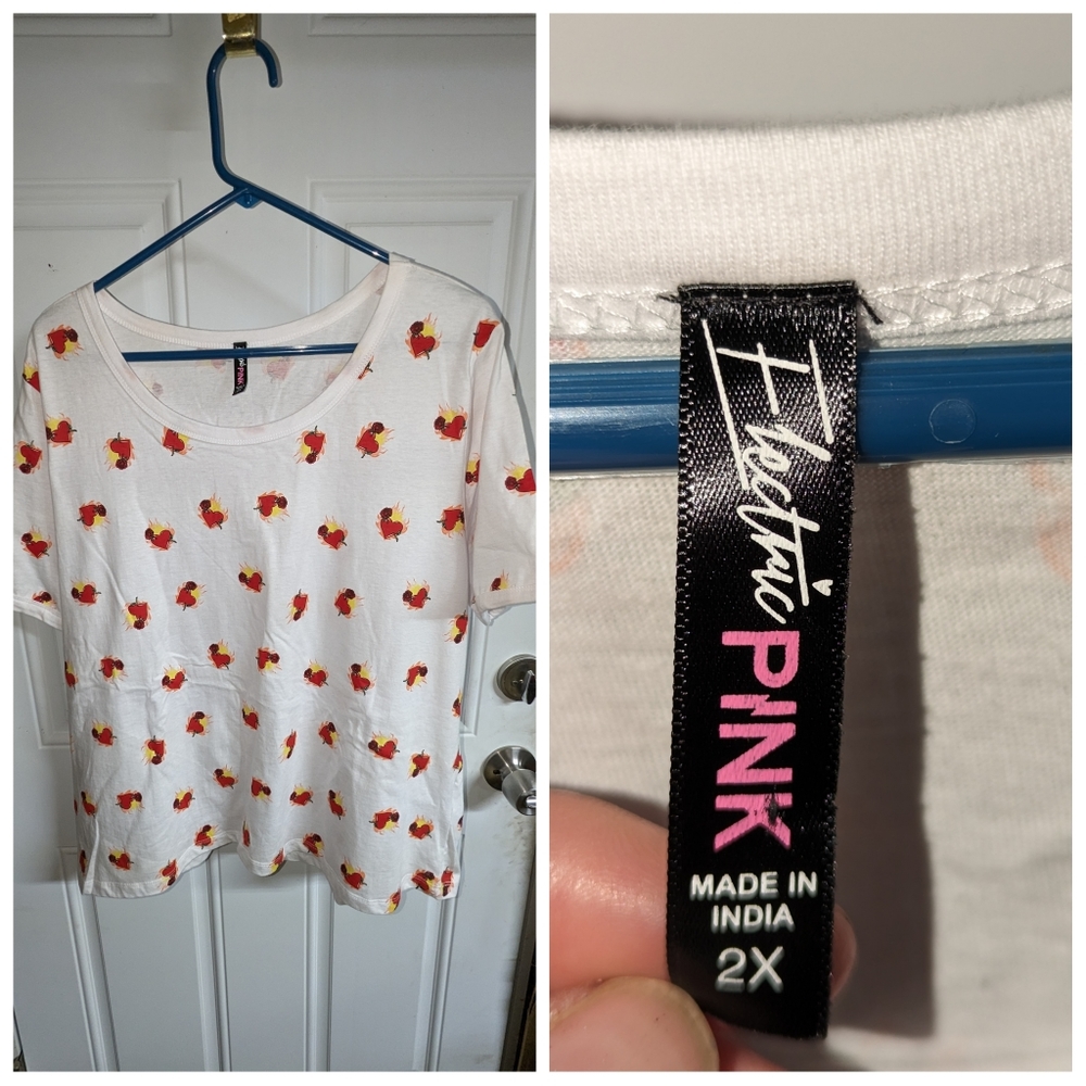 Electric Pink brand top plus size